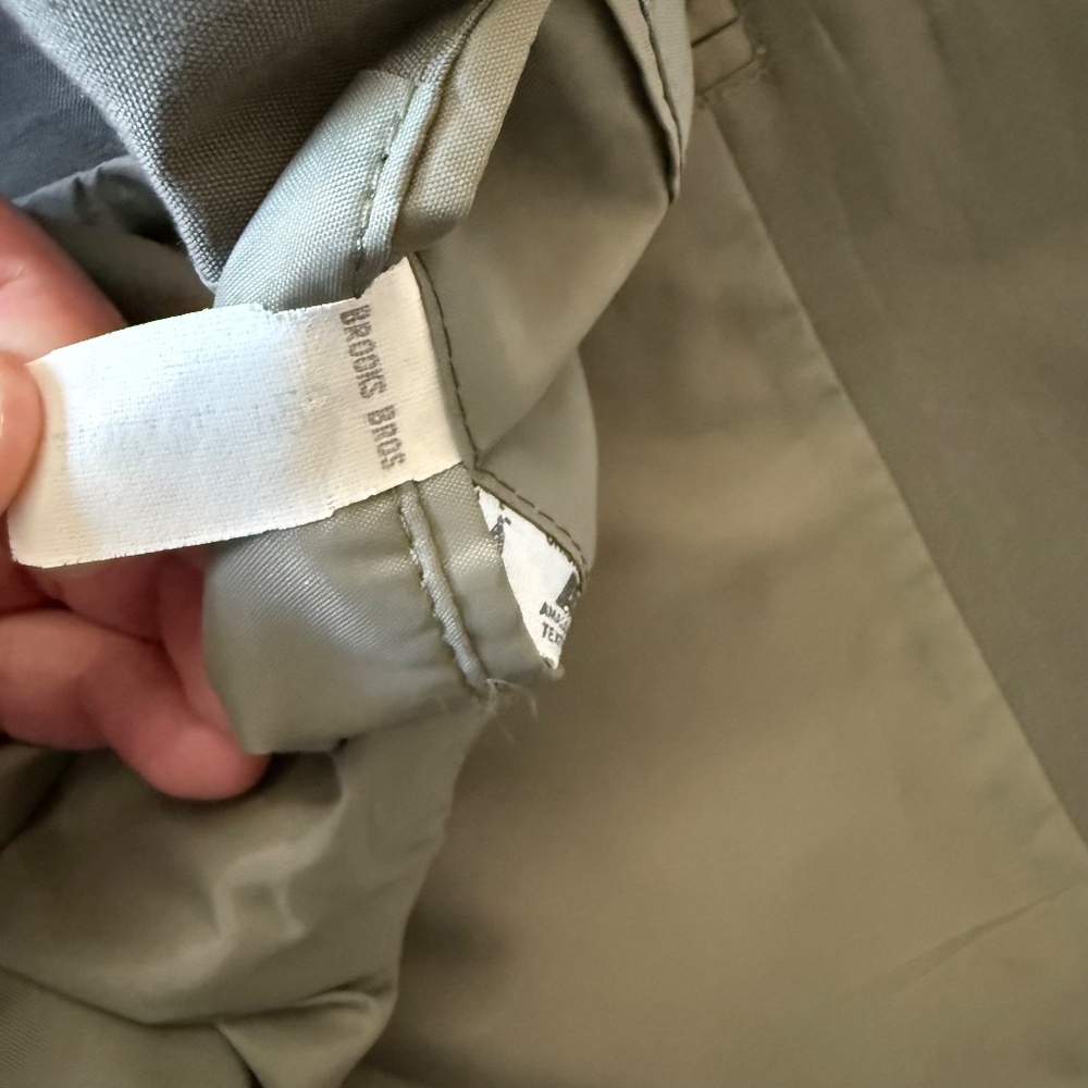 Brooks Brothers Makers Vintage Dull Green Cotton Blazer Suit Jacket Mens 45R - Picture 11 of 12